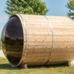 Sauna de madera tradicional para exteriores Saunaones (modelo Barrel Sauna Serenity Nature Air 4) - Imagen 15