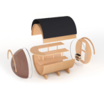 Sauna de madera tradicional para exteriores Saunaones (modelo Barrel Sauna Serenity Nature Air 4) - Imagen 13