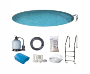 Kit de piscina enterrada redonda de acero de 4,5 x 1,20 m - Imagen 4
