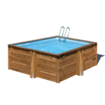 Piscina de madera GRE Carra 3,05 x 3,05 x 1,19 m