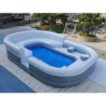 Sofá tumbona inflable para piscina o lago – 6 x 4 x 1,2 m - Imagen 6