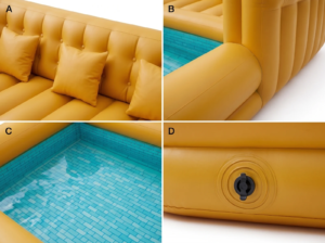 Sofá inflable modular para piscina – Forma personalizable – Ideal para relajarse al aire libre - Imagen 3