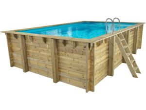 Piscina de madera rectangular Panama 130 - Imagen 2