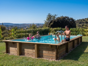 Kit de piscina de madera rectangular Habitat & Jardin "Tampa 145" – 7,20 x 4,20 x 1,44 m - Imagen 2