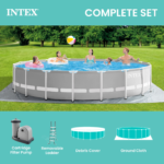 Set de piscina elevada Intex Prism Frame de 18 pies x 48 pulgadas - Imagen 3