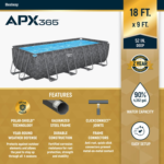 Set de piscina rectangular elevada Bestway APX 365 de 52 pulgadas - Imagen 9