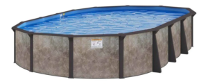 Emerald Bay de 18' x 33' x 52": pared de acero, asientos superiores, borde y riel inferior