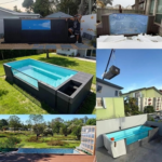 Piscina de fibra de vidrio tipo contenedor de 20 pies, fabricada a medida, fácil de instalar y apta para uso familiar en exteriores (sobre suelo) - Imagen 3