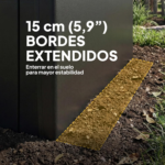 Carpa garaje portátil Outsunny de 3 x 6 m, impermeable, con protección UPF 30+, puerta enrollable con cremalleras y 4 ventanas - Imagen 9