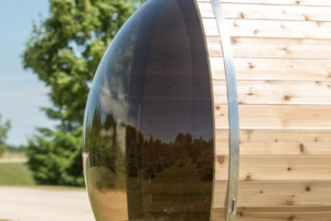 Sauna de madera tradicional para exteriores Saunaones (modelo Barrel Sauna Serenity Nature Air 4) - Imagen 4