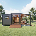 Cabaña modular plegable y ampliable tipo contenedor de 30 pies, con 2 dormitorios y baño completo; pequeña vivienda portátil equipada para patio - Imagen 2