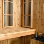 Sauna de interior Auburn para 2-3 personas – Puerta compacta y elegante / Calentador inteligente KIP de 6 kW + Fenix - Imagen 9