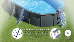 Piscina de acero Gre Louko ovalada gris antracita 6,34 x 3,99 x 1,22 m - Imagen 8