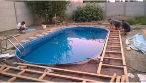 Piscina ovalada de acero Ibiza (para instalar enterrada o semienterrada) con pared de 0,6 mm y liner - Imagen 2