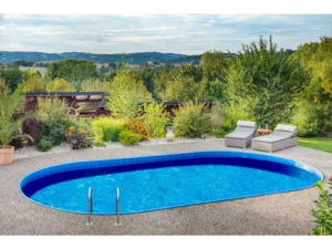 Piscina ovalada de acero Ibiza (para instalar enterrada o semienterrada) con pared de 0,6 mm y liner - Imagen 4